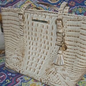 Brahmin Asher Champagne Melbourne Textured Tote